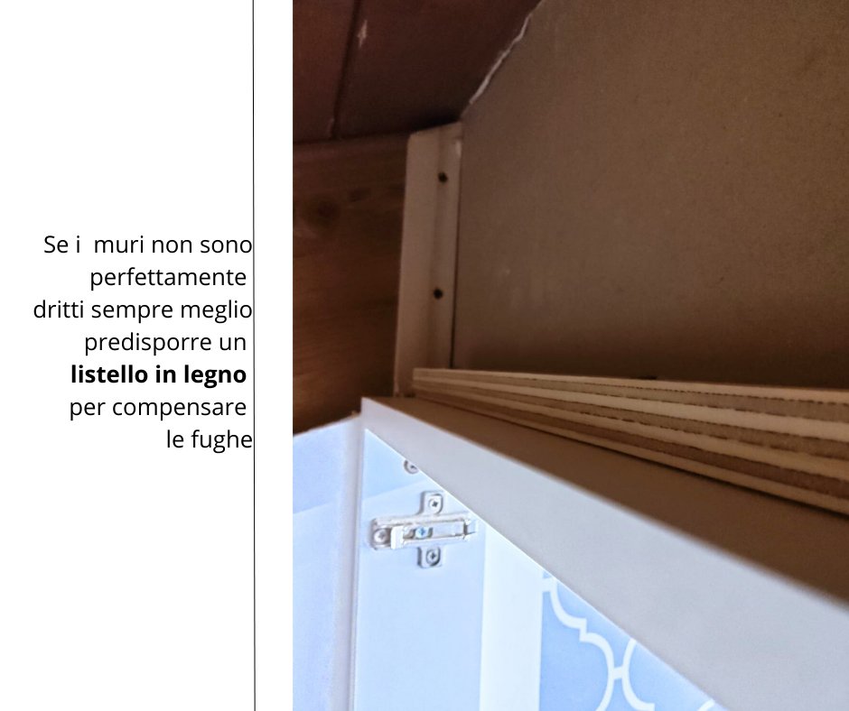 Schema montaggio telai con muri fuori squadra